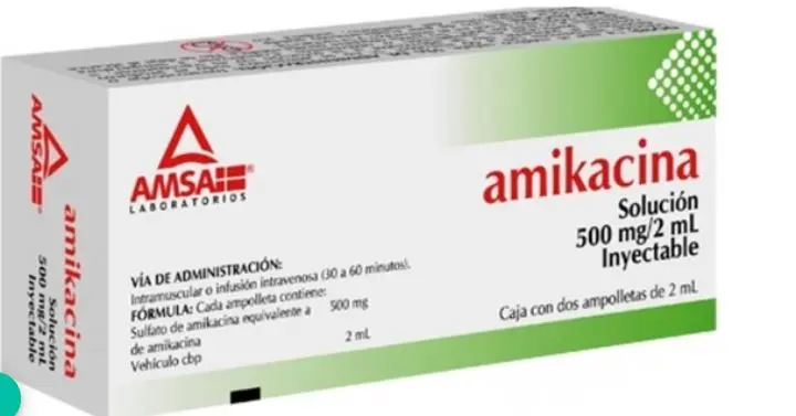 AMIKACINA 500MG AMSA Solucion Inyectable - c/2