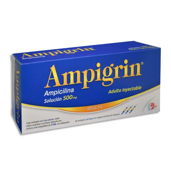 AMPIGRIN ADULTO C/JERINGAS Solucion Inyectable - c/3
