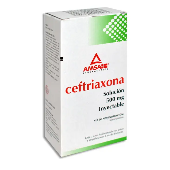 CEFTRIAXONA 500MG IM AMSA Solucion Inyectable - c/1