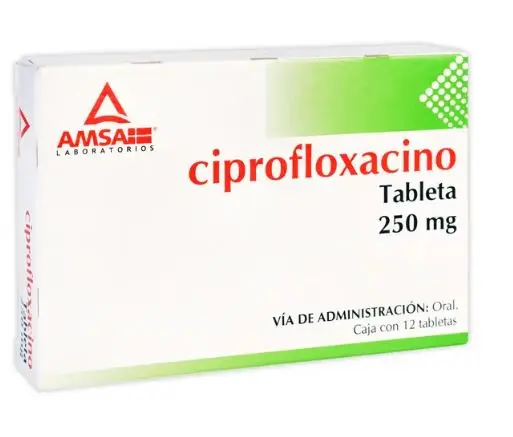 CIPROFLOXACINO 250MG AMSA Tabletas - c/12