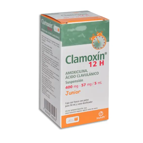 CLAMOXIN 12H JUNIOR 400/57MG Suspension - 50 ml