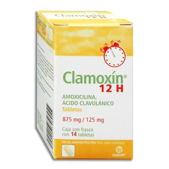 CLAMOXIN 12H 875/125MG Tabletas - c/14