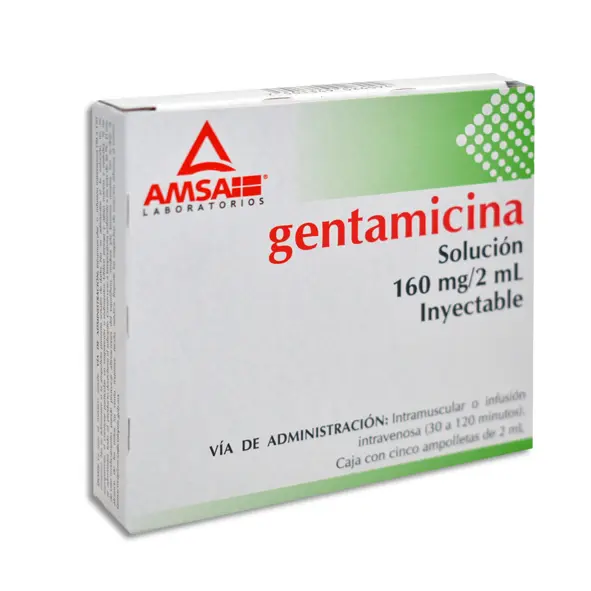 [7501349026094] GENTAMICINA 160 MG AMSA Solucion Inyectable - c/5