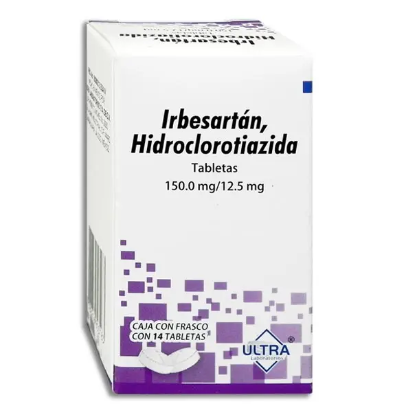 IRBESARTAN, HIDROCLOROTIAZIDA 12.5/150MG ULTRA Tabletas - c/14