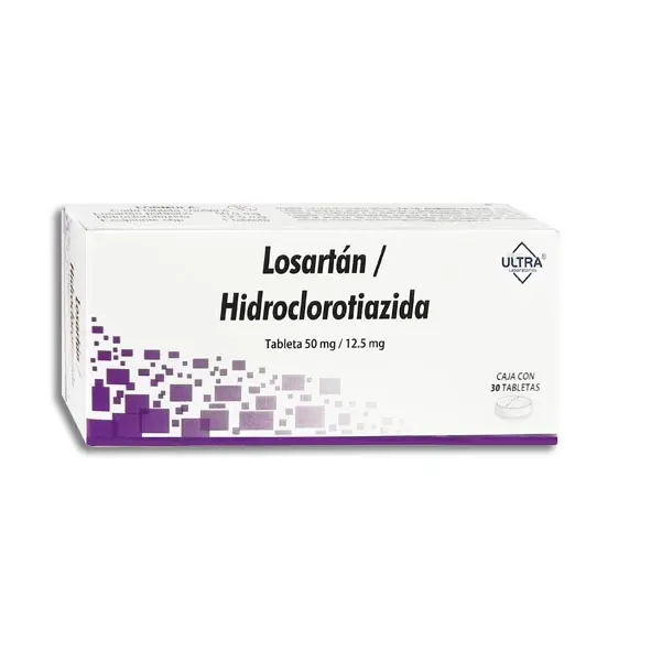 LOSARTAN / HIDROCLOROTIAZIDA 50/12.5MG ULTRA Tabletas - c/30