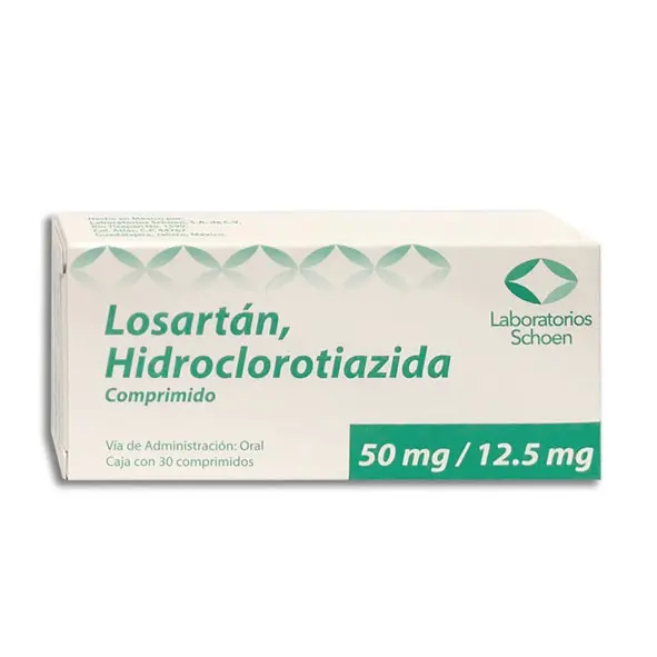LOSARTAN/ HIDROCLOROTIAZIDA 50/12.5MG SCHOEN Comprimidos - c/30
