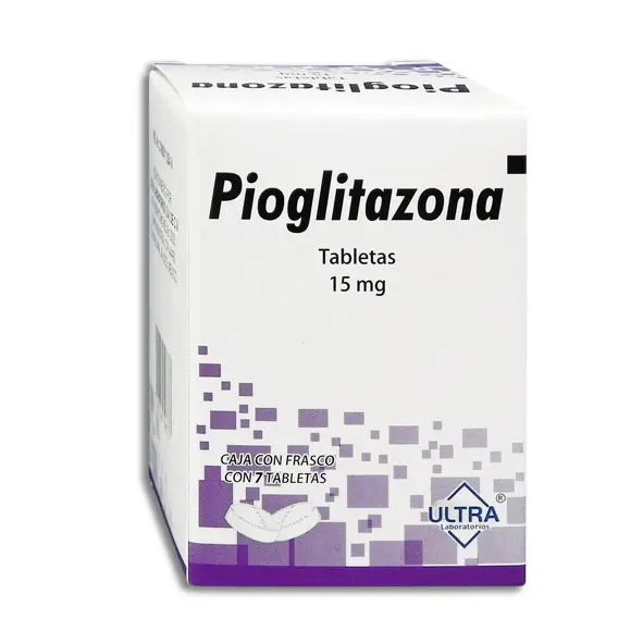 PIOGLITAZONA 15MG ULTRA Tabletas - c/7