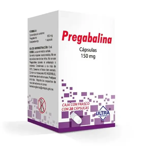 [7502216799837] PREGABALINA 150MG ULTRA Capsulas - c/28