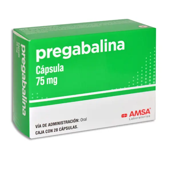 PREGABALINA 75MG AMSA Capsulas - c/28