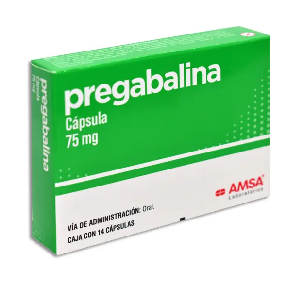 [7501349025967] PREGABALINA 75MG AMSA Capsulas - c/14