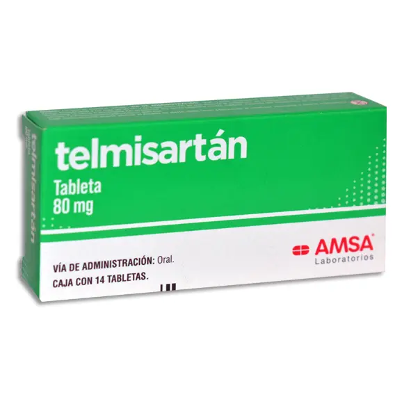 [7501349025400] TELMISARTAN 80MG AMSA Tabletas - c/14
