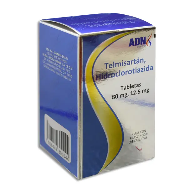[7506449300044] TELMISARTAN, HIDROCLOROTIAZIDA ADN Tabletas - c/14