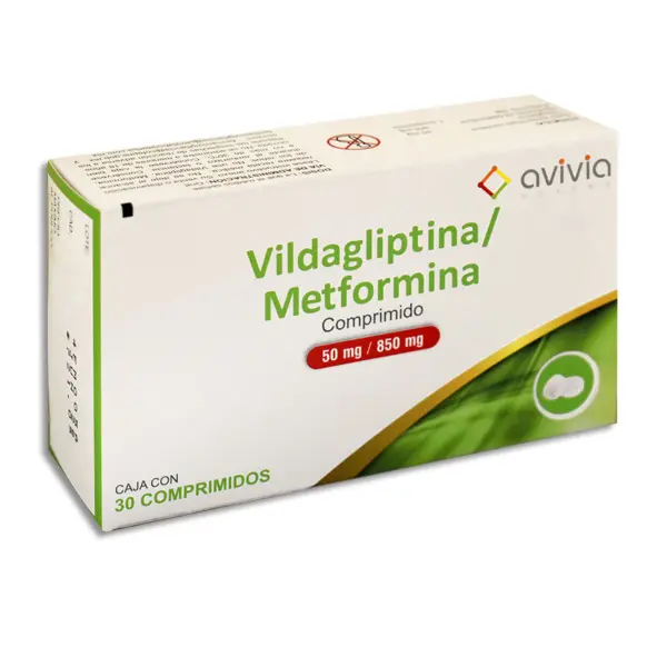 VILDAGLIPTINA / METFORMINA 50/850MG AVIVIA Comprimidos - c/30