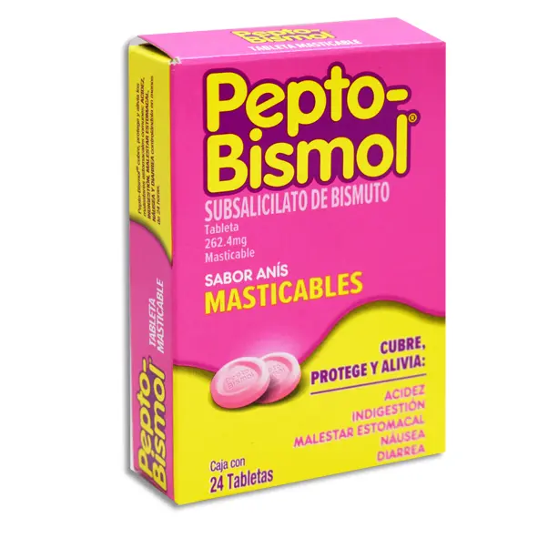 [7501001258030] PEPTO BISMOL ANIS Tabletas Masticables - c/24