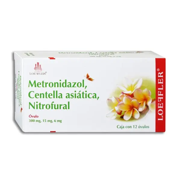 [7502211788843] METRONIDAZOL, CENTELLA ASIATICA, NITROFURAL Ovulos - c/12