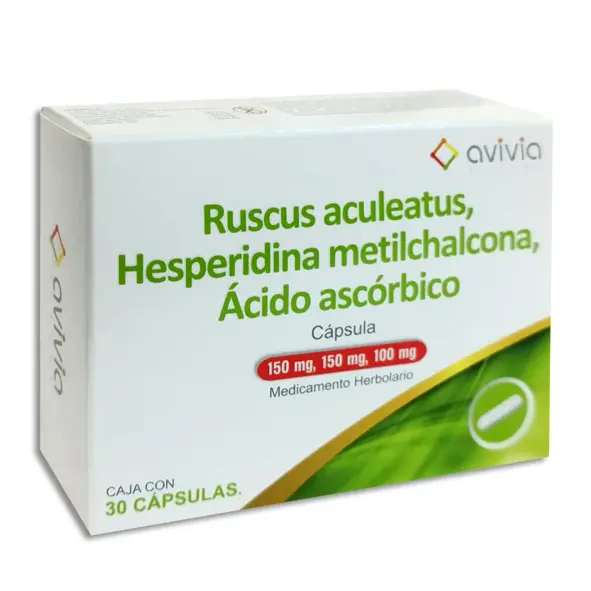 RUSCUS ACULEATUS , HESPERIDINA METILCHALCONA , ACIDO ASCORBICO Capsulas - c/30