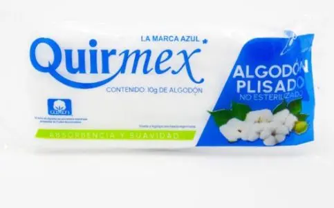 [7506552900087] ALGODON ABSORBENTE PLISADO QUIRMEX Bolsa - 10 g
