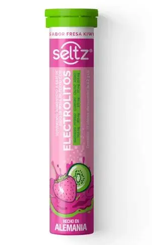 SELTZ ELECTROLITOS TUBO FRESA KIWI Tabletas Efervescentes - c/13