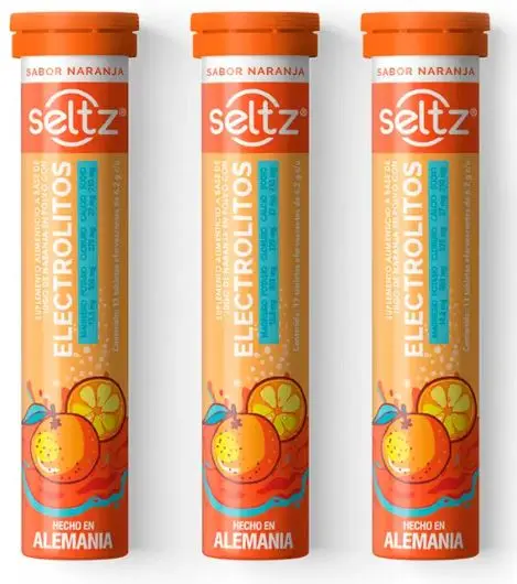 SELTZ ELECTROLITOS TUBO NARANJA Tabletas Efervescentes - c/13