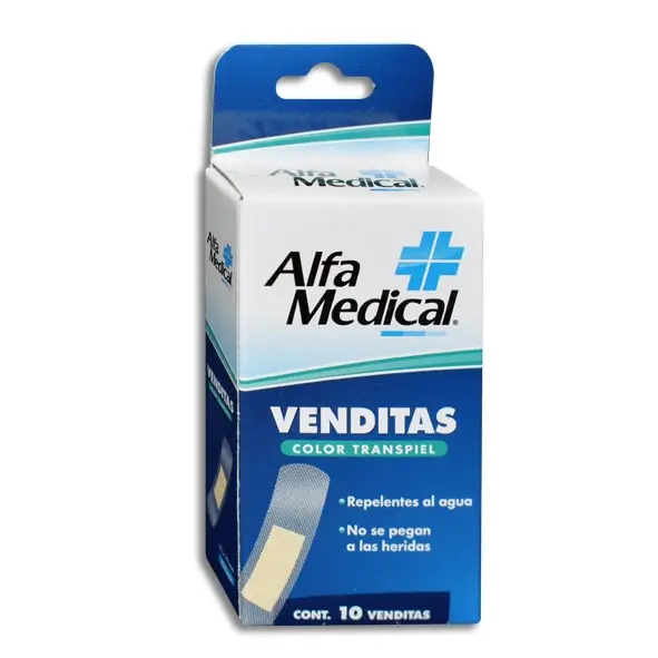VENDITAS ADHESIVAS  TRANSPIEL Caja - c/10
