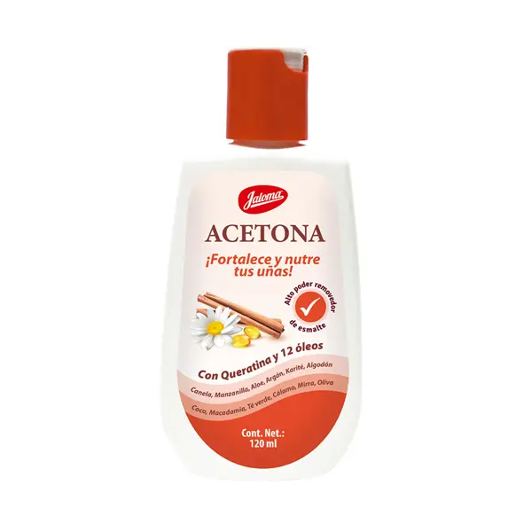 ACETONA CON QUERATINA Y 12 OLEOS Frasco - 120 ml
