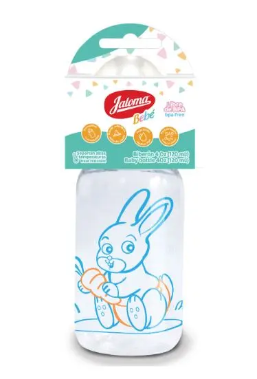 BIBERON CON MAMILA DE SILICON NIÑO 4OZ Pieza - 1 Pieza