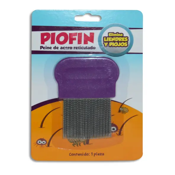 PIOFIN PEINE DE ACERO RETICULADO LIENDRES Y PIOJOS Pieza - c/1