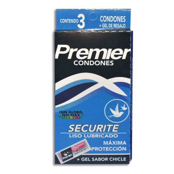 [7507736437658] PRESERVATIVO PREMIER SECURITE (AZUL) Cartera - c/3