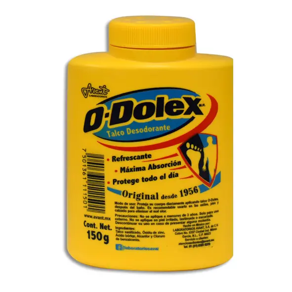 [7501361111501] TALCO O-DOLEX AMARILLO Talco - 150 g