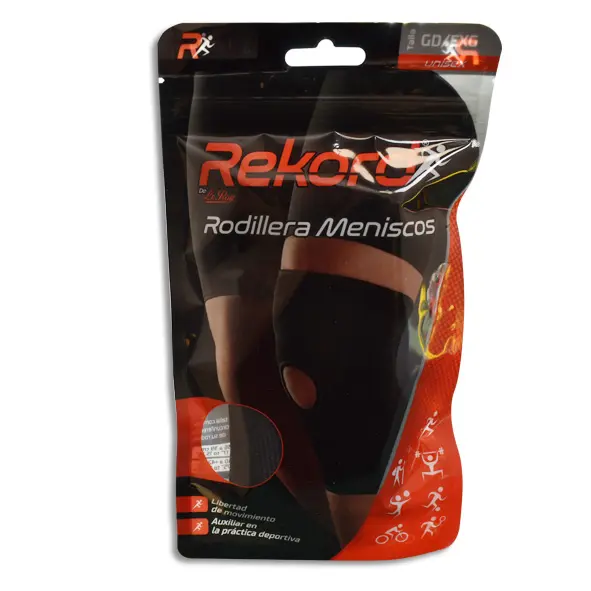 [729514000671] RODILLERA ELASTICA MENISCOS GRANDE/XL REKORD Bolsa - 1 Pieza