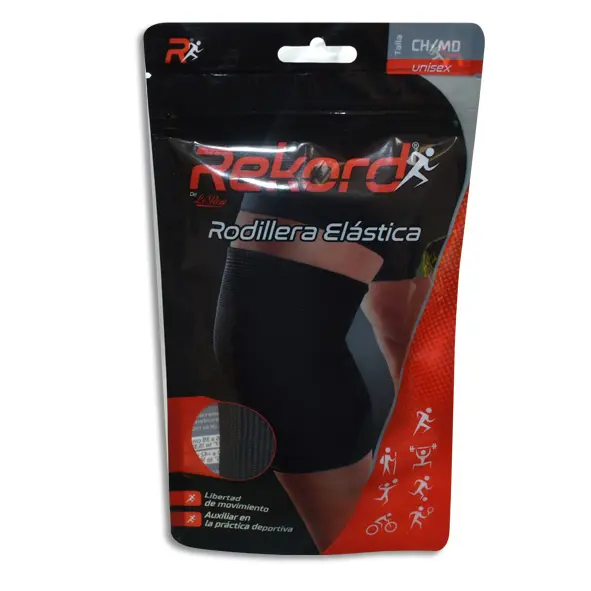 [729514000640] RODILLERA ELASTICA CHICA/MEDIANA REKORD Bolsa - 1 Pieza