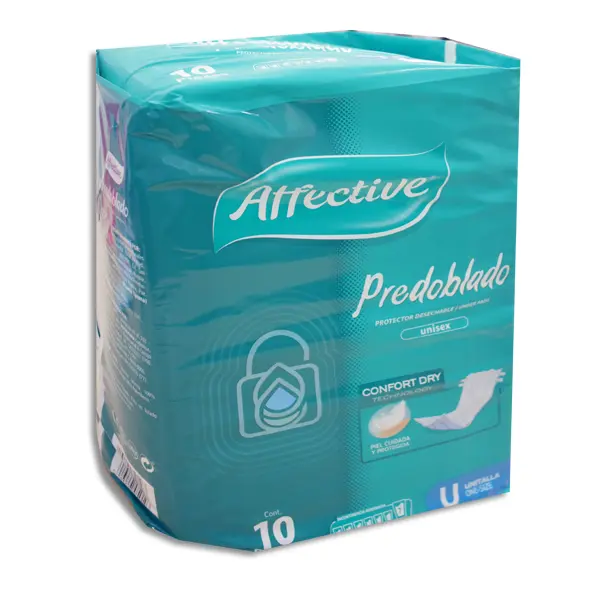 PAÑAL AFFECTIVE PREDOBLADO UNITALLA Paquete - c/10