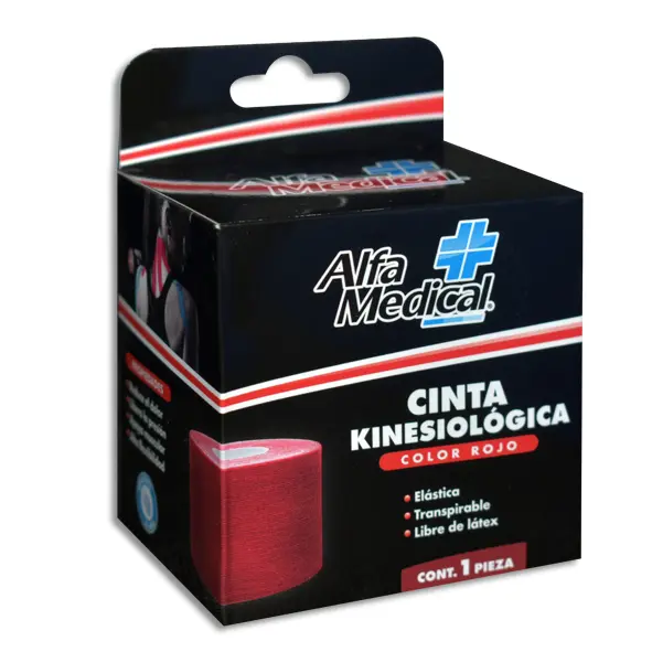 CINTA KINESIOLOGICA 5CM X5M ROJO Caja - c/1
