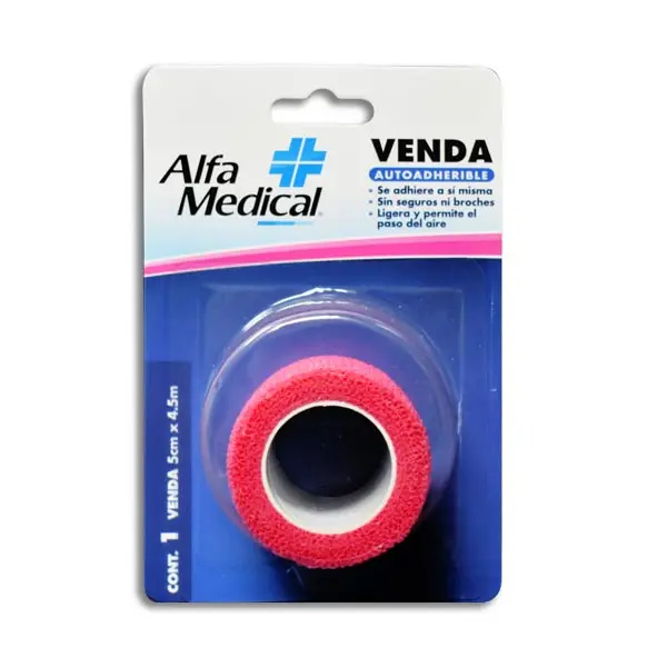 VENDA AUTOADHERENTE ROSA 5CMX4.5MT Blister - 1 Pieza