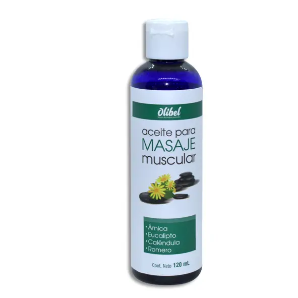 [7502009748486] ACEITE PARA MASAJE MUSCULAR OLIBEL Frasco - 120 ml