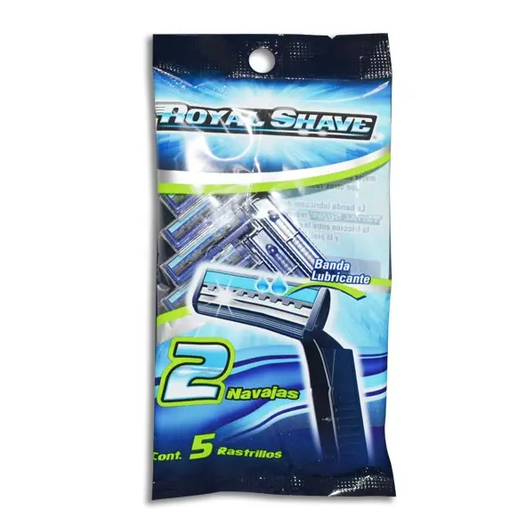 RASTRILLO ROYAL SHAVE 2 NAVAJAS Bolsa - c/5