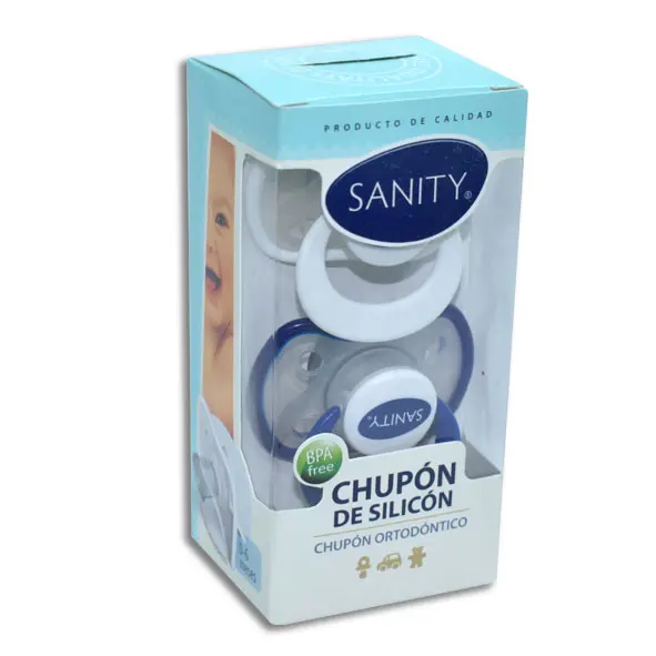 CHUPON DE SILICON SANITY 0-6 MESES Caja - c/2