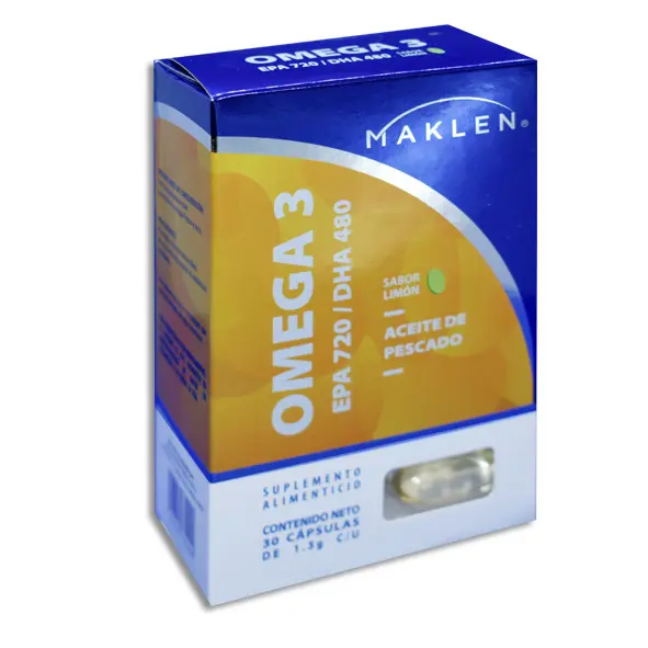 [7503036782290] OMEGA 3 EPA Y DHA MAKLEN Capsulas - c/30
