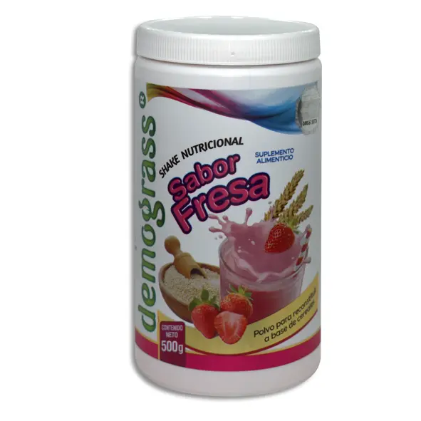 DEMOGRASS SHAKE NUTRICIONAL FRESA Polvo - 500 g