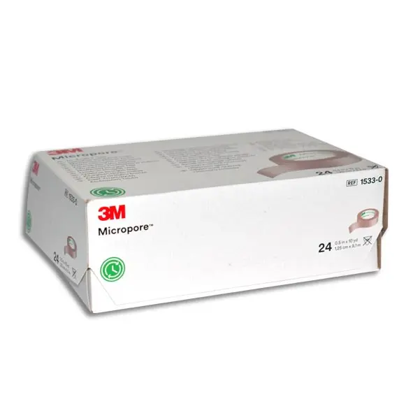 CINTA MICROPOROSA PIEL 3M 1.25CM Caja - c/24