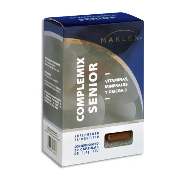 COMPLEMIX SENIOR VITAMINAS , MINERALES Y OMEGA 3 MAKLEN Capsulas - c/30