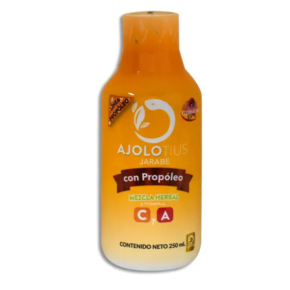 AJOLOTIUS PROPOLEO CON MEZCLA HERBAL, VITAMINAS A Y C Jarabe - 250 ml