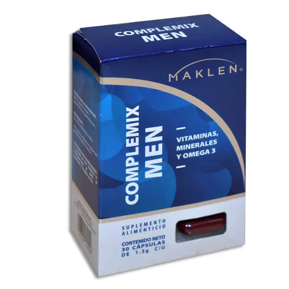 [7503036782306] COMPLEMIX MEN VITAMINAS, MINERALES + OMEGA 3 MAKLEN Capsulas - c/30