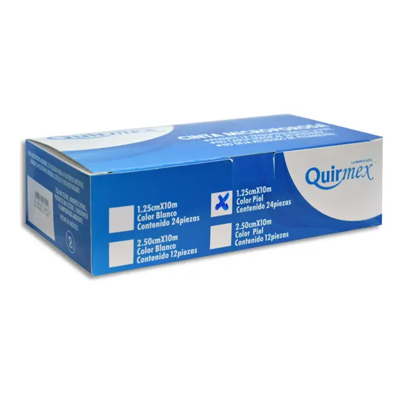 CINTA MICROPOROSA PIEL QUIRMEX 1.25CMX10M Caja - c/24
