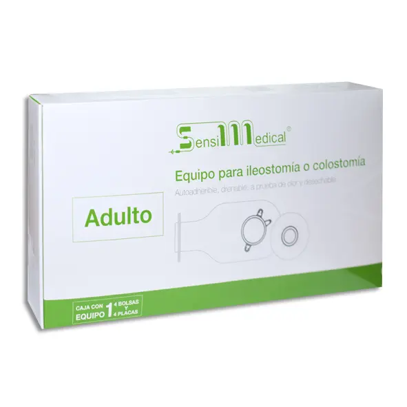 EQUIPO PARA ILEOSTOMIA O COLOSTOMIA  ADULTO SENSIMEDICAL Caja - c/4