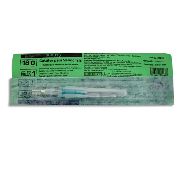 CATETER DE POLIURETANO CAL18 Pieza - 1 Pieza