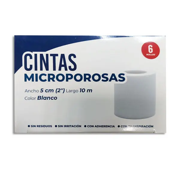 CINTA MICROPOROSA BCA CINTAPORE 5CMX10M Caja - c/6