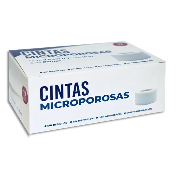 CINTA MICROPOROSA BCA CINTAPORE 2.5CMX10M Caja - c/12