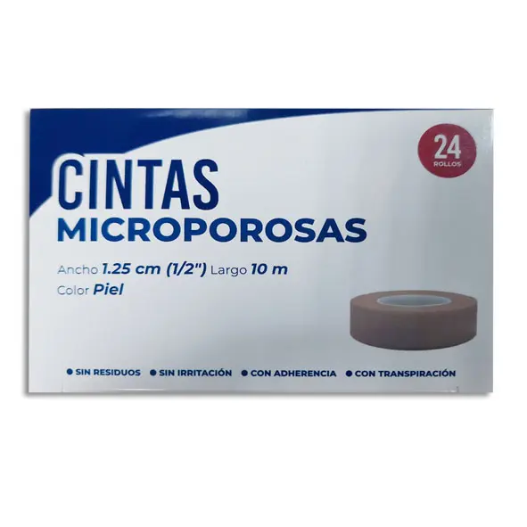 CINTA MICROPOROSA PIEL CINTAPORE 1.25CMX10M Caja - c/24