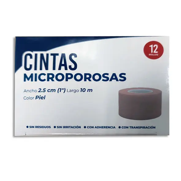 CINTA MICROPOROSA PIEL CINTAPORE 2.5CMX10M Caja - c/12